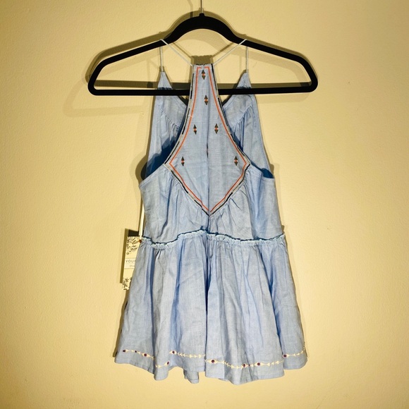 Gorgeous Embroidered Baby Blue Flowy Top***Small - Picture 13 of 14